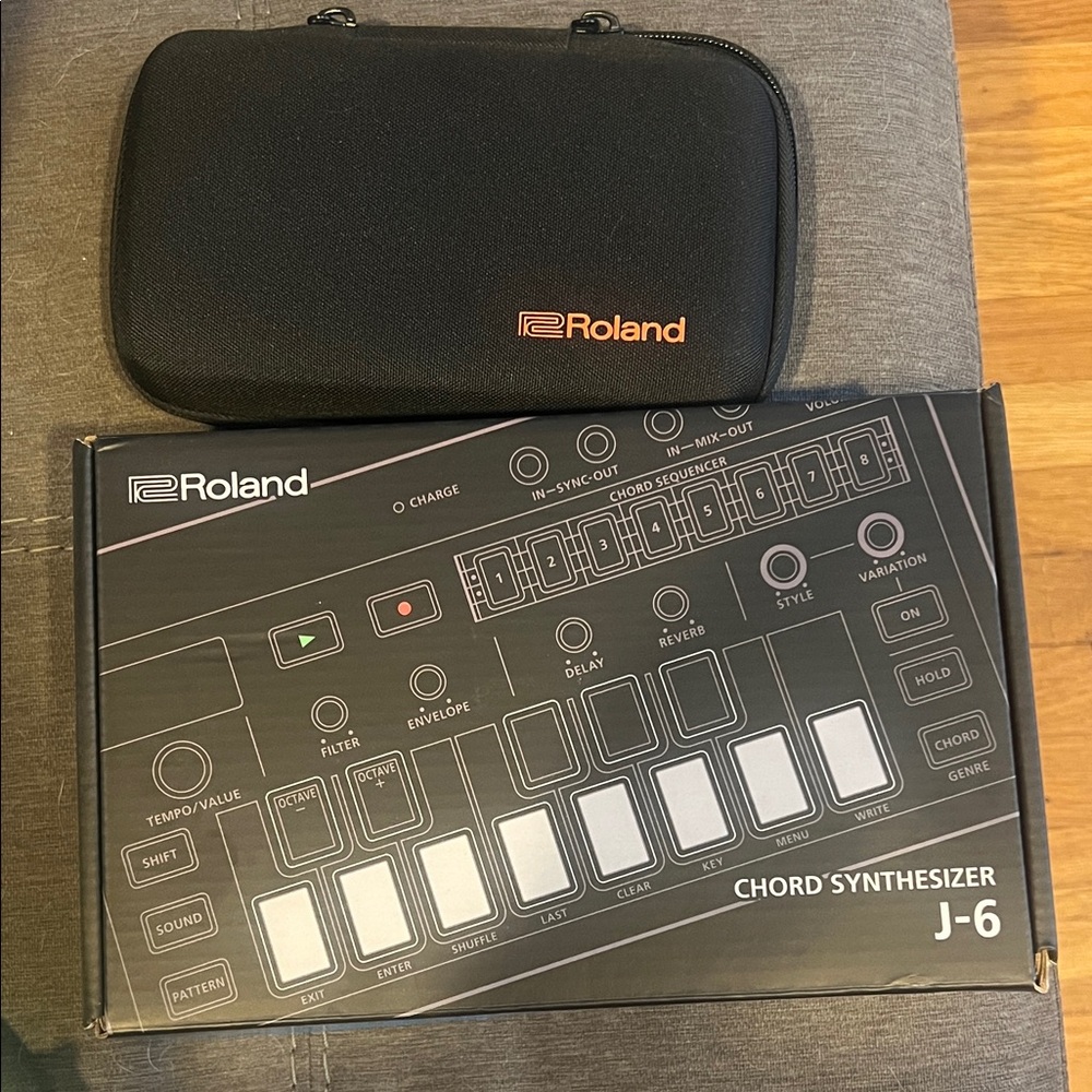 Roland J-6 Chord Synthesizer with Black and Orange Accents